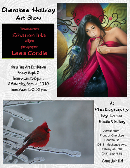 2010 Cherokee Holiday Art Show featuring Sharon Irla and Lesa Cordle